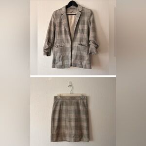 2 Piece Matching Set with Skirt & Blazer